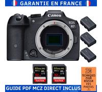 Canon EOS R7 + 2 SanDisk 32GB Extreme PRO UHS-II SDXC 300 MB/s + 3 Canon LP-E6NH + Guide PDF MCZ DIRECT '20 TECHNIQUES POUR RÉUSSIR VOS PHOTOS