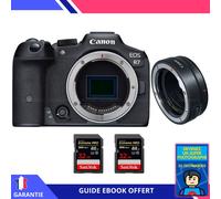 Canon EOS R7 + EF-EOS R + 2 SanDisk 32GB Extreme PRO UHS-II SDXC 300 MB/s + Ebook 'Devenez Un Super Photographe' - Hybride Canon