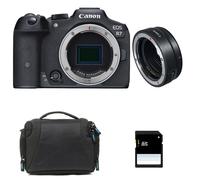 Canon Appareil photo hybride EOS R7 – Garantie 3 ans, sac, carte SD 8 Go, bague EF‑EOS R