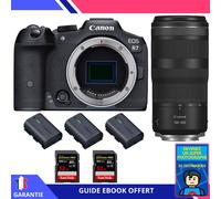 Canon EOS R7 + RF 100-400mm IS + 2 SanDisk 32GB Extreme PRO UHS-II SDXC 300 MB/s + 3 Canon LP-E6NH + Ebook 'Devenez Un Super Photographe' - Hybride Canon