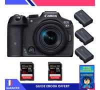 Canon EOS R7 + RF-S 18-150mm STM + 2 SanDisk 32GB Extreme PRO UHS-II SDXC 300 MB/s + 3 Canon LP-E6NH + Ebook 'Devenez Un Super Photographe' - Hybride Canon