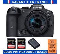 Canon EOS R7 + RF-S 18-150mm STM + 2 SanDisk 64GB Extreme PRO UHS-II SDXC 300 MB/s + 1 Canon LP-E6NH + Guide PDF MCZ DIRECT '20 TECHNIQUES POUR RÉUSSIR VOS PHOTOS