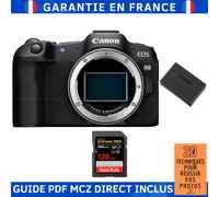 Canon EOS R8 + 1 SanDisk 128GB Extreme PRO UHS-II SDXC 300 MB/s + 1 Canon LP-E17 + Guide PDF MCZ DIRECT '20 TECHNIQUES POUR RÉUSSIR VOS PHOTOS