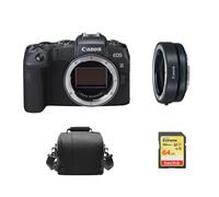 CANON EOS RP Boîtier Noir + Adaptateur de monture EF-EOS R + Carte SD 64 Go + Sac