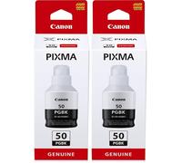 Canon GI-50 Bouteille BK Noire (Emballage Carton) (Lot de 2)