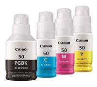 Canon GI-50 PGBK/C/M/Y Multipack de recharge d'encre - Noir 6 000 pages, cyan, magenta, jaune 7 700 pages pour Canon PIXMA G7050, G6050, G5050