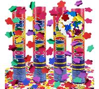 Canon Hillylolly 4 Lanceur De Confettis Anniversaire, Tube Bombe Confettis 28 CM, Hauteur d'Effet 3-5m, Améliorez l'ambiance Festive