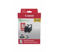 Canon Ink - PG-595 / CL-586 Genuine Printer Ink Cartridges - Prints Up to 180 A4