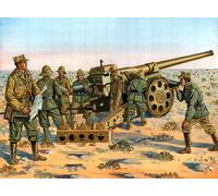 Canon Italien 149/40 Avec Équipage Kit En Plastique 1:72 Modèle ITALERI