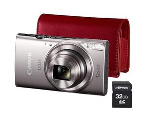 Canon - Ixus 285 HS Argent + étui Canon + carte 32 Go