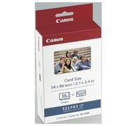 Canon KC-36IP Kit 36 impressions (papier + encre) format carte de crédit 5,4 x 8,6 cm pour SELPHY CP1300, CP1200, CP1000, CP900, CP910, CP820, CP810, CP800, CP790, CP780