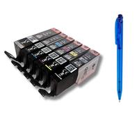 Canon Lot de 6 cartouches d'encre d'origine PGI 530 CLI531 avec stylo à bille Gris