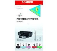 Canon LUCIA Ink Value Pack PGI-9 MBP Multipack - Cyan, magenta, rouge, vert, noir mat - original - réservoir d'encre - pour PIXMA Pro9500, Pro9500 Mark II G
