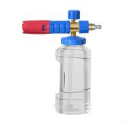 Canon Mousse Haute Pression 1L Réglable Acier(Red and blue) | Contrôle précis du mélange, bouton +/-, mousse épaisse ou fine, idéal detailing auto moto