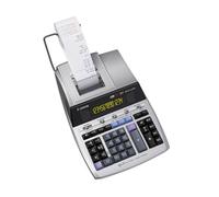 Canon MP1411-LTSC Calculatrice de bureau avec Imprimante à ruban encreur 14 chiffres Ecran rétro-éclairé 2 couleurs Fonction Taxe / Business Finition métal argenté
