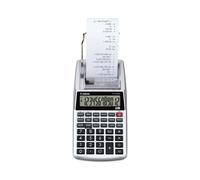 Canon P1-DTSC II : Calculatrice Imprimante de Bureau, 12 chiffres LCD, impression ruban encre, calcul taxes/devises, AC/Batterie, 99x196x40mm, 304g