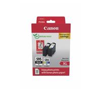 Canon Pack de 2 cartouches d'encre PG-595XL et CL-586XL avec 50 feuilles GP501 10x15