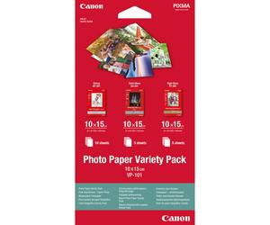 Canon Pack variété de papier photo 4 × 6 (10 × 15 cm) VP-101 de , 20 feuilles