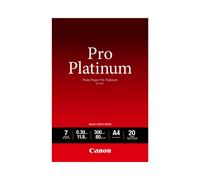 Canon Papier Photo Platinum PT-101 A4, 20 feuilles, 300g/m², 300µm, Haute Brillance, Compatible Canon Lucia & ChromaLife100+