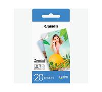 Canon Papier Photo Zink ZOEMINI, Lot De 20 Feuilles Blanches, Original