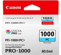 Canon PFI-1000 PC - 80 ml - Photo Cyan - Réservoir d'encre d'origine - pour imagePROGRAF PRO-1000