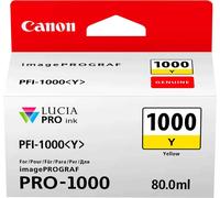 Cartouche encre Jaune PFI-1000 Y Canon 80 ml