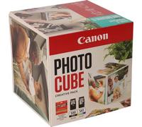 Coffret Canon Photo Cube avec cartouches d'encre PG-540 et CL-541 et papier photo glacé Extra II PP-201 13 × 13 cm (40 feuilles) - Pack créatif, bleu