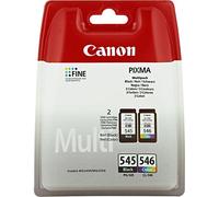 CANON PG-545 / CL-546 - Encre noire et couleur - Capacité standard : 180 SS - Couleur : 180SS - Lot de 2 - Blister sans alarme