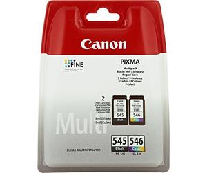 CANON PG-545 / CL-546 - Encre noire et couleur - Capacité standard : 180 SS - Couleur : 180SS - Lot de 2 - Blister sans alarme