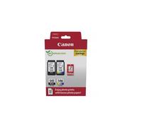 Canon PG-545 / CL-546 Value Pack - Brillant - pack de 2 - noir, couleur (cyan, magenta, jaune) - original - 100 x 150 mm 50 feuille(s) boîte de suspension - jeu de papier / cartouche d'encre - pour PI