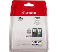 Canon PG-560 / CL-561 Multipack - Pack de 2 - noir, couleur (cyan, magenta, jaune) - original - cartouche d'encre - pour PIXMA TS5350, TS5351, TS5352, TS5353, TS7450, TS7451 Couleur G