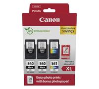 Canon 3712C012 cartouche d'encre 3 pièce(s) Original Rendement élevé (XL) Noir, Cyan, Magenta, Jaune