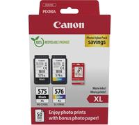 Canon PG-575XL/CL-576XL Multipack de 2 cartouches d'encre originales + 50 feuilles de papier photo -
