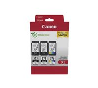 Canon PG-575XL x 2 / CL-576XL High Yield Genuine Ink Cartridges, Pack of 3 (2 x