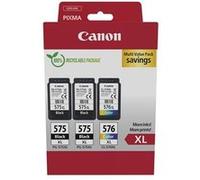 Canon PG-575XLx2/CL-576XL Multipack - Pack de 3 - à rendement élevé - noir, couleur (cyan, magenta, jaune) - original - boîte de suspension - cartouche d'encre - pour PIXMA TR4750i, TR4751i, TR4755i, 