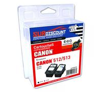 Canon Pg512 Cl513 Pack De 2 Cartouches Compatibles Surdiscount