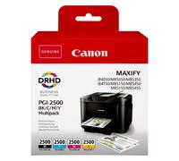 Canon PGI-2500 BK/C/M/Y Multipack - Pack de 4 - noir, jaune, cyan, magenta - original - coque avec sécurité - réservoir d'encre - pour MAXIFY iB4050, iB4150, MB5050, MB5150, MB5155, MB5350, MB5450, MB