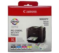 Canon PGI-2500 XL C M Y BK Pack de 4 cartouches Capacité XL (Noir XL Cyan XL Magenta XL Jaune XL) Certifié Canon (Plastique Obsolète 2018)