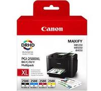 Canon Multipack de cartouches d'encre noire/cyan/magenta/jaune haut rendement PGI-2500XL