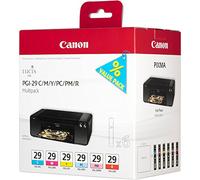 Canon PGI-29 Cartouches C/M/Y/PC/PM/R MULTIPACK Cyan Magenta Jaune Photo Cyan Photo Magenta Rouge (Multipack plastique)