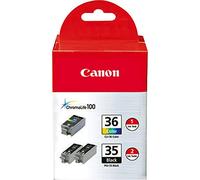 Canon PGI-35 Black Twin & CLI-36 Colour Ink Cartridge Bundle Pack