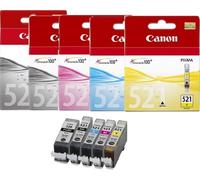 Canon PGI-520 Black & CLI-521 Black Cyan Magenta Yellow Bundle Pack