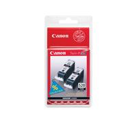CANON Pack de 2 cartouche dencre - PGI-520BK - Noir - capacite standard blister avec alarme