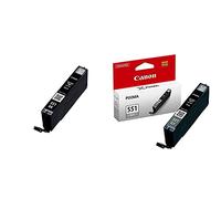 Canon PGI-550/CLI-551 Cartouches PGBK/C/M/Y/BK/GY Multipack Noire Pigmenté, Cyan, Magenta, Jaune, Noir, Gris (Multipack Plastique) & CLI-551 Cartouche GY Gris (Emballage Carton)