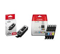 Canon PGI 555XXL Lot de cartouches d'encre d'origine Noir + CLI 551 bk/c/y/m pour Pixma MX725, MX925, iX6850