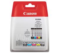Canon PGI-570 / CLI-571 - Pack de 5 cartouches d'encre originales - noir, noir photo, cyan, magenta, jaune - pour Canon PIXMA TS