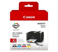 Canon PGI1500XL pack 4 cartouches haute capacité noire + couleurs pour imprimante jet d'encre