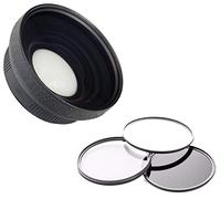 Canon PowerShot SX410 est 0,43 X haute définition Super Grand Angle objectif W/macro (Comprend un filtre objectif/adaptateur de branchement) + 52 mm 3 pièces Kit de filtre + NW Direct Micro Fibre Chiffon de nettoyage