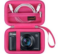 Canon POWERSHOT sx740 sx730 sx720 sx620 g7x Portable Case for Digital Camera Fool Camera Pocket Zip Mesh Pocket Fit USB Cable Battery Pink Red