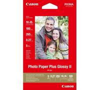 Canon Photo Paper Plus Glossy II PP-201 - Haute-brillance - 270 microns - 102 x 152 mm - 265 g/m² - 100 feuille(s) papier photo - pour MAXIFY GX6040, GX6050, GX7040, GX7050; PIXMA G540, G550, G640, G650, TS3450, TS3451